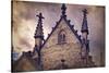 USA, Indianapolis, Indiana. the Gothic Chapel at Crown Hill Cemetery-Rona Schwarz-Stretched Canvas