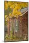 USA, Iowa, Mt Vernon. Brick House in Autumn-Don Grall-Mounted Photographic Print