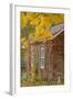 USA, Iowa, Mt Vernon. Brick House in Autumn-Don Grall-Framed Photographic Print