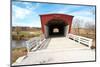 USA, Iowa, Winterset. Hogback Covered Bridge over North River-Bernard Friel-Mounted Photographic Print