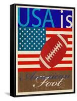 USA Is American Football-Joost Hogervorst-Framed Stretched Canvas