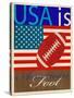 USA Is American Football-Joost Hogervorst-Stretched Canvas
