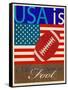 USA Is American Football-Joost Hogervorst-Framed Stretched Canvas