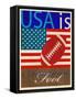 USA Is American Football-Joost Hogervorst-Framed Stretched Canvas