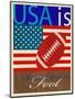 USA Is American Football-Joost Hogervorst-Mounted Art Print