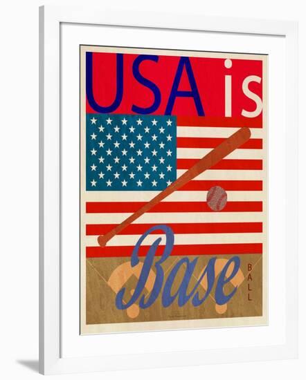 USA Is Baseball-Joost Hogervorst-Framed Art Print