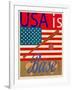 USA Is Baseball-Joost Hogervorst-Framed Art Print