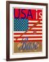 USA Is Baseball-Joost Hogervorst-Framed Art Print