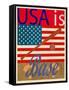 USA Is Baseball-Joost Hogervorst-Framed Stretched Canvas