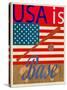 USA Is Baseball-Joost Hogervorst-Stretched Canvas