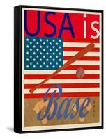 USA Is Baseball-Joost Hogervorst-Framed Stretched Canvas