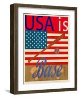 USA Is Baseball-Joost Hogervorst-Framed Art Print