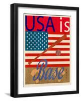 USA Is Baseball-Joost Hogervorst-Framed Art Print