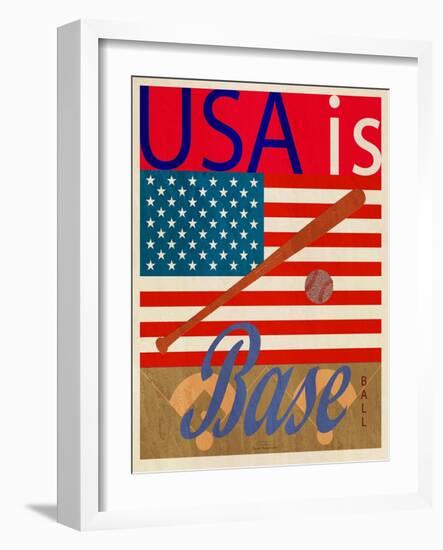 USA Is Baseball-Joost Hogervorst-Framed Art Print