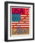 USA Is Baseball-Joost Hogervorst-Framed Art Print