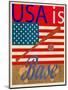 USA Is Baseball-Joost Hogervorst-Mounted Art Print