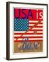 USA Is Baseball-Joost Hogervorst-Framed Art Print