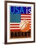 USA Is Basketball-Joost Hogervorst-Framed Art Print