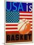 USA Is Basketball-Joost Hogervorst-Mounted Art Print