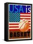 USA Is Basketball-Joost Hogervorst-Framed Stretched Canvas