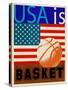 USA Is Basketball-Joost Hogervorst-Stretched Canvas