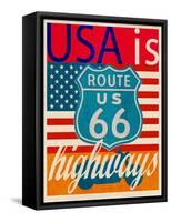 USA Is Highways-Joost Hogervorst-Framed Stretched Canvas