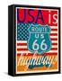 USA Is Highways-Joost Hogervorst-Framed Stretched Canvas