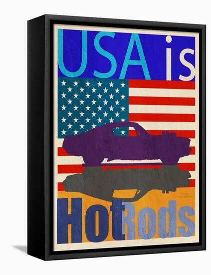 USA Is Hot Rods-Joost Hogervorst-Framed Stretched Canvas
