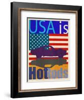 USA Is Hot Rods-Joost Hogervorst-Framed Art Print