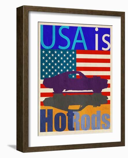 USA Is Hot Rods-Joost Hogervorst-Framed Art Print