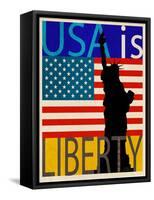 USA Is Liberty-Joost Hogervorst-Framed Stretched Canvas