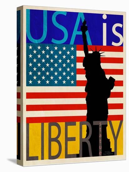 USA Is Liberty-Joost Hogervorst-Stretched Canvas