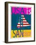 USA Is San Francisco-Joost Hogervorst-Framed Art Print