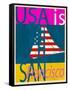 USA Is San Francisco-Joost Hogervorst-Framed Stretched Canvas