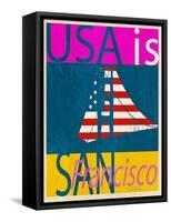 USA Is San Francisco-Joost Hogervorst-Framed Stretched Canvas