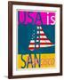 USA Is San Francisco-Joost Hogervorst-Framed Art Print