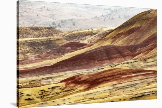 USA, John Day Fossil Beds, Painted Hills Unit Overlook-Bernard Friel-Stretched Canvas