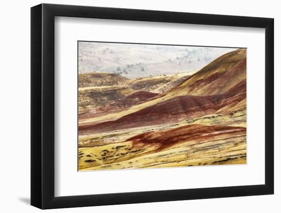 USA, John Day Fossil Beds, Painted Hills Unit Overlook-Bernard Friel-Framed Photographic Print