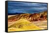 USA, John Day Fossil Beds, Painted Hills Unit Overlook-Bernard Friel-Framed Stretched Canvas