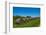 USA, Kansas, Minneapolis. Round bales of hay stacked in a row-Bernard Friel-Framed Photographic Print