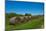 USA, Kansas, Minneapolis. Round bales of hay stacked in a row-Bernard Friel-Mounted Photographic Print