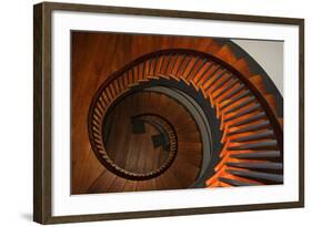 USA, Kentucky, Pleasant Hill, Spiral Staircase at the Shaker Village-Joanne Wells-Framed Photographic Print