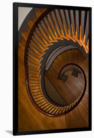 USA, Kentucky, Pleasant Hill, Spiral Staircase at the Shaker Village-Joanne Wells-Framed Premium Photographic Print