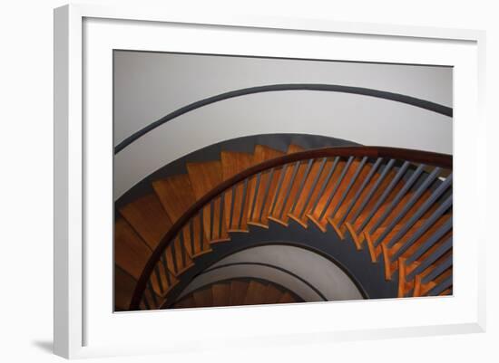 USA, Kentucky, Pleasant Hill, Spiral Staircase at the Shaker Village-Joanne Wells-Framed Photographic Print