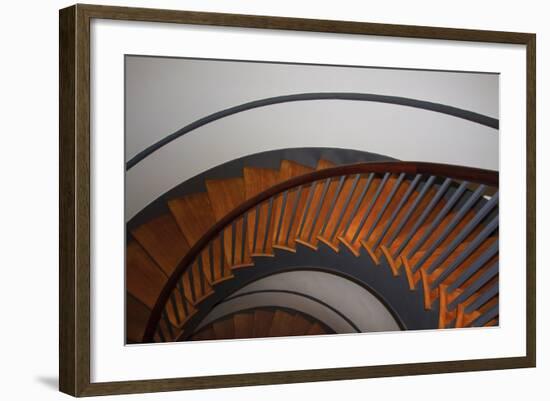 USA, Kentucky, Pleasant Hill, Spiral Staircase at the Shaker Village-Joanne Wells-Framed Photographic Print