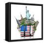 Usa, Landmarks USA-Dorian2013-Framed Stretched Canvas