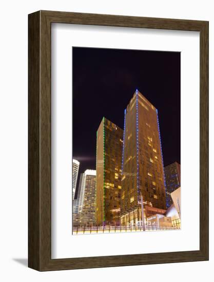 USA, Las Vegas, City Centre, Night Photography-Catharina Lux-Framed Photographic Print