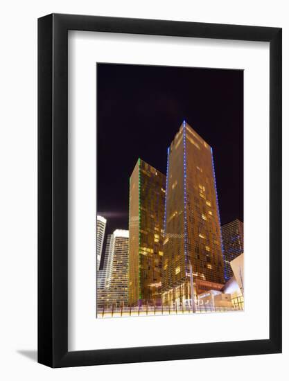 USA, Las Vegas, City Centre, Night Photography-Catharina Lux-Framed Photographic Print