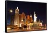 USA, Las Vegas, Hotel 'New York New York', Evening Light-Catharina Lux-Framed Stretched Canvas