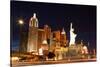 USA, Las Vegas, Hotel 'New York New York', Evening Light-Catharina Lux-Stretched Canvas